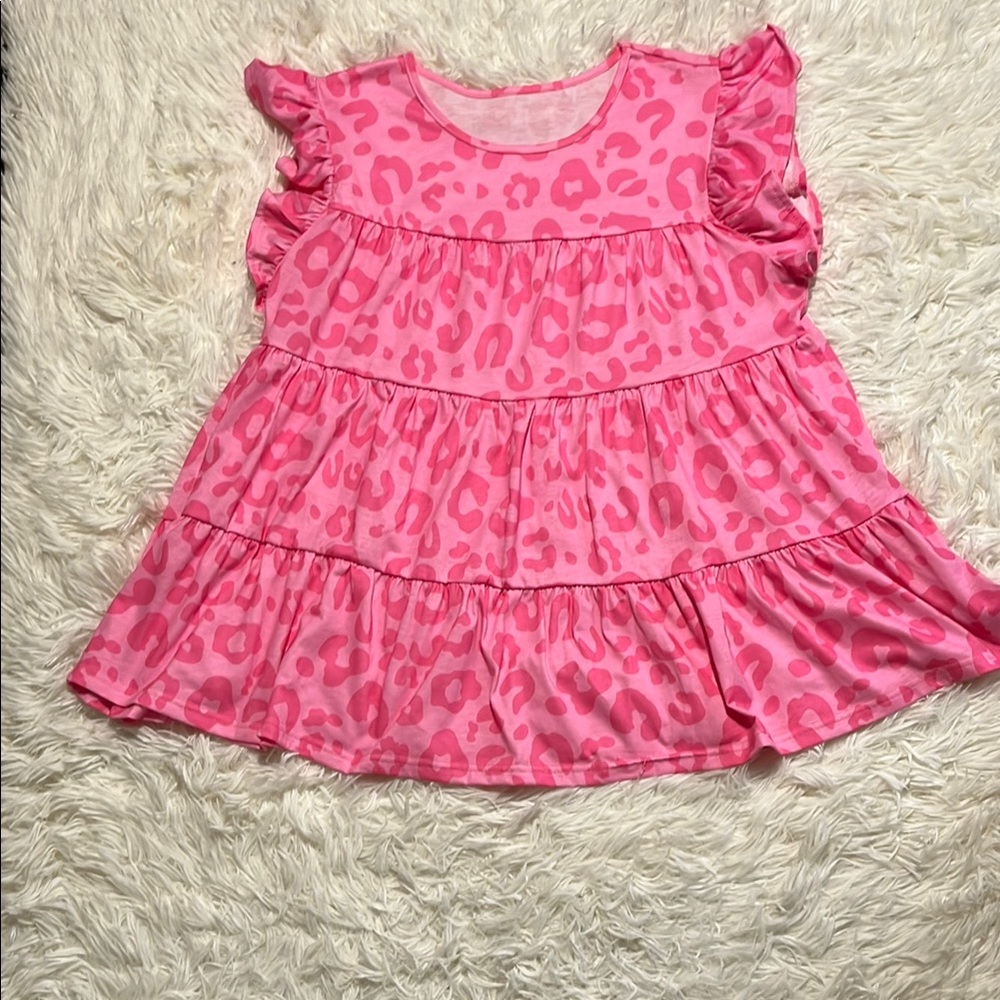 ☀️Pink Leopard Print Women's Top